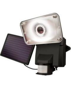 Maxsa Motion-Activated Solar Security Floodlight - LED Bulb - Black - 878 Lumens - Surface Mount - for Driveway, Deck, Yard, Porch, Swimming Pool, Shed, Business Center, Pathway, Garden, Entryway, Outdoor
