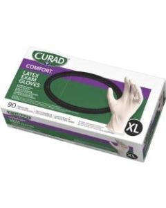Curad Powder-Free Latex Exam Gloves, Extra-Large, Box Of 90