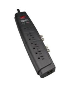 Tripp Lite Home Theater Surge Protector Power Strip 7 Outlet RJ11 Coax 6ft Cord - Receptacles: 7 x NEMA 5-15R - 2100J