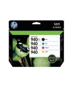 HP 940XL Black And 940 Tricolor Original Ink Cartridges Pack Of 4, CZ143FN