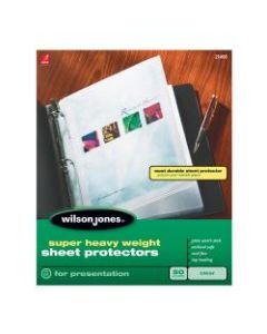 Wilson Jones Top-Loading Sheet Protectors, Super-Heavyweight, Box Of 50