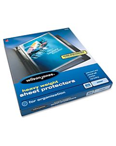 Wilson Jones Top-Loading Sheet Protectors, Heavyweight, Diamond Clear, Box Of 50