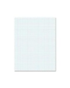 Ampad 2-Sided Pads, 8 1/2in x 11in, Quadrille Ruled, 50 Sheets, White, Pack Of 10