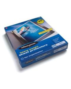 Wilson Jones Top-Loading Sheet Protectors, Heavyweight, Diamond Clear, Box Of 100