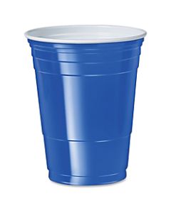 Solo Plastic Party Cups, 16 Oz, Blue, Box Of 50 Cups