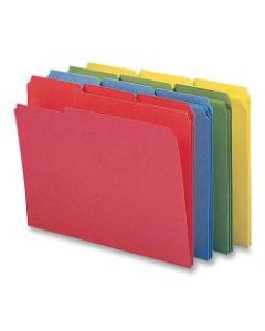 Smead 1/3-Cut Color Packaged File Folders, Letter Size, Assorted Colors, Box Of 12