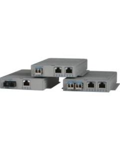 Omnitron Systems Multi-port 10/100 Media Converter with Power over Ethernet (PoE/PoE+) - Network (RJ-45) - 1x PoE (RJ-45) Ports - 1 x SC Ports - 10/100Base-TX, 100Base-FX - Rack-mountable, Rail-mountable, Wall Mountable