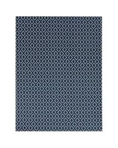 Foss Floors Area Rug, 6ftH x 8ftW, Diamond, Blue/White