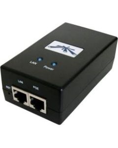Ubiquiti POE-24 Power over Ethernet Injector - 120 V AC, 230 V AC Input - 24 V DC, 1 A Output - 1 x 10/100/1000Base-T Input Port(s) - 1 x 10/100/1000Base-T Output Port(s)