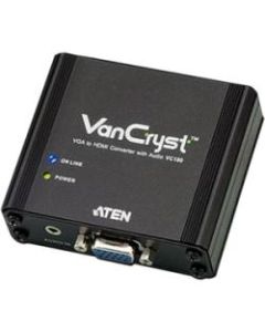 ATEN VGA to HDMI Converter with Audio-TAA Compliant - Functions: Signal Conversion - 1920 x 1200 - VGA - Audio Line In - 1 Pack