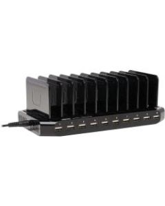 Tripp Lite 10-Port USB Charging Station Hub w Adjustable Storage Tablet / Smartphone / iPad / Iphone 5V 21A 105W - 12 V DC Input Voltage - 5 V DC Output Voltage - 2.40 A Output Current