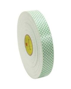 3M Medium-Duty Double-Sided Foam Tape, 3in Core, 1/2in x 108ft, Natural