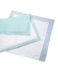 Protection Plus Polymer Disposable Underpads, 20 1/2in x 36in, Blue, 5 Per Bag, Case Of 10 Bags