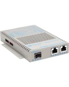 OmniConverter SL 10/100 PoE Ethernet Fiber Media Converter Switch RJ45 SFP - 2 x 10/100BASE-TX; 1 x 100BASE-FX; US AC Powered; Lifetime Warranty