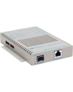 OmniConverter 10/100/1000 PoE Gigabit Ethernet Fiber Media Converter Switch RJ45 SFP - 1 x 10/100/1000BASE-T; 1 x 100/1000BASE-X (SFP); US AC Powered; Lifetime Warranty