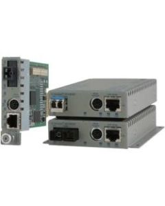 Omnitron Systems iConverter 10/100M2 Media Converter - 1 x Network (RJ-45) - 1 x ST Ports - Management Port - 10/100Base-TX, 100Base-FX - Internal