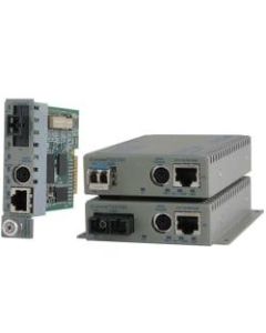 Omnitron Systems iConverter GX/TM2 Media Converter - 1 x Network (RJ-45) - 1 x ST Ports - 10/100/1000Base-T, 1000Base-X - Internal