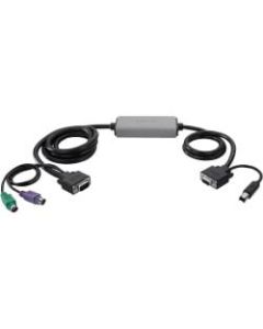 Belkin F1D9010B06 KVM Cable Adapter - 6 ft KVM Cable - HD-15 VGA, Mini-DIN (PS/2) Keyboard/Mouse - HD-15 VGA, USB - TAA Compliant