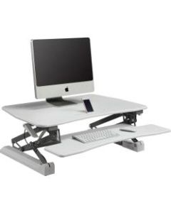 Lorell V2 Gas-Lift Sit-To-Stand Desk Riser, White