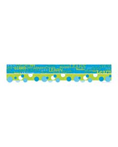 Barker Creek Double-Sided Straight-Edge Border Strips, 3in x 35in, Learn, Pack Of 12
