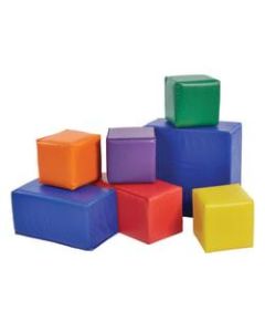 ECR4Kids SoftZone Blocks, 8inH x 15 2/5inW x 8inD, Assorted Colors, Set Of 7