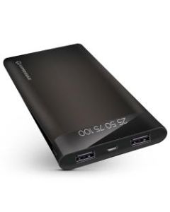 HyperGear Dual-USB Portable Battery Pack, 20,000 mAh, Black, 14045