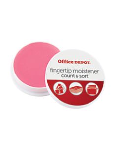 Office Depot Brand Fingertip Moisteners, 10 Grams, Pink, Pack Of 3