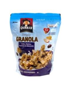 Quaker Simply Granola Oats, Honey, Raisins & Almonds, 34.5 Oz, Pack Of 2 Boxes