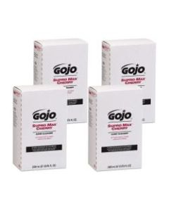 GOJO SUPRO MAX Lotion Hand Soap Cleaner, Cherry Scent, 10 Oz, Case Of 4 Bottles