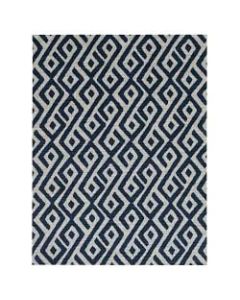 Foss Floors Area Rug, 6ftH x 8ftW, Abstract, Blue/White