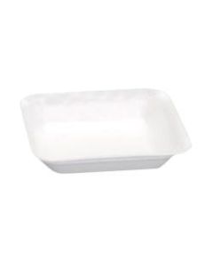 Genpak Foam Meat Trays, 1D, 5 1/4inL x 5 1/4inW x 1inD, White, Case Of 1,000