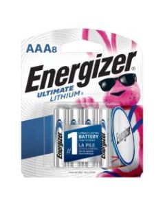 Energizer Ultimate Lithium Batteries, AAA, Pack Of 8, L92SBP-8