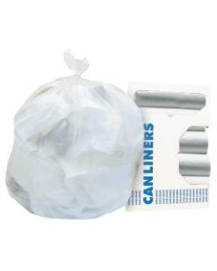 Heritage High-Density Coreless 0.31-mil Trash Can Liners, 10 Gallons, White, Box Of 1,000 Liners