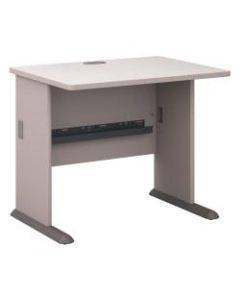 Bush Business Furniture Office Advantage Desk 36inW, Pewter, Standard Delivery