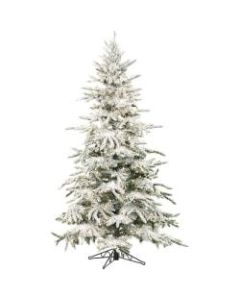 Fraser Hill Farm Artificial Flocked Mountain Pine Christmas Tree With Smart String Lighting, 9ft