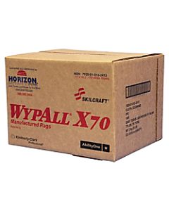 Wypall X70 Industrial Wipes, 11in x 16 1/2in, White, 174 Sheets Per Roll