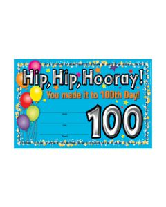 Barker Creek Blank Award Certificates, 100th Day, 8 1/2in x 5 1/2in, Pack Of 30