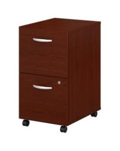 Bush Business Furniture Components 2 Drawer Mobile File Cabinet, Mahogany, Standard Delivery