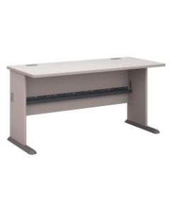 Bush Business Furniture Office Advantage Desk 60inW, Pewter, Standard Delivery