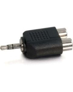 C2G 3.5mm Stereo Male to Dual RCA Female Audio Adapter - 2 x RCA Female - 1 x Mini-phone Male - Black