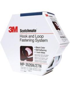 3M Scotchmate Fastener Combo Pack, 1in x 15ft, Black