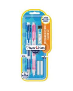 Paper Mate ClearPoint Mechanical Pencil Starter Set, 0.5 mm, Assorted Barrel Colors