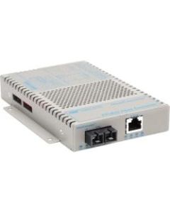 OmniConverter 10/100 PoE Ethernet Fiber Media Converter Switch RJ45 SC Single-Mode 30km - 1 x 10/100BASE-TX; 1 x 100BASE-LX; Univ. AC Powered; Lifetime Warranty