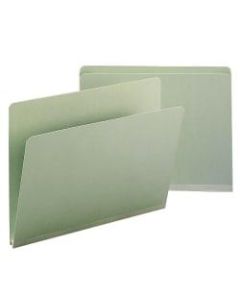 Smead Pressboard Top-Tab Folders, Straight Cut, 11 3/4in x 9 1/2in, Gray/Green, Pack Of 25