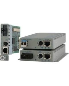 Omnitron Systems iConverter Media Converter - 1 x Network (RJ-45) - 1 x SC Ports - Management Port - 10/100Base-TX, 100Base-FX - Internal