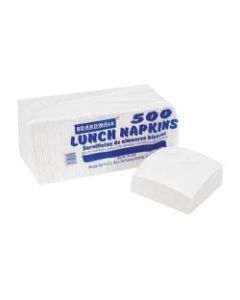 Boardwalk 1/4-Fold 1-Ply Lunch Napkins, 11in x 13in, White, Pack Of 500, Case Of 12