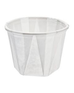 Solo Treated Paper Souffle Portion Cups, 1 Oz, White, 20 Bags of 250 Cups, Case Of 5,000 Cups