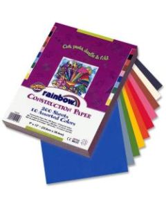 Rainbow Super Value Construction Paper, 9in x 12in, Assorted Colors, Pack Of 200