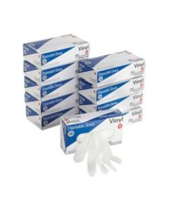 General Paper Vinyl Gloves, Extra-Large, Translucent, 100 Gloves Per Box, Case Of 10 Boxes