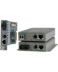Omnitron Systems iConverter GX/TM2 Media Converter - 1 x Network (RJ-45) - 10/100/1000Base-T, 1000Base-X - 1 x Expansion Slots - 1 x SFP Slots - Desktop